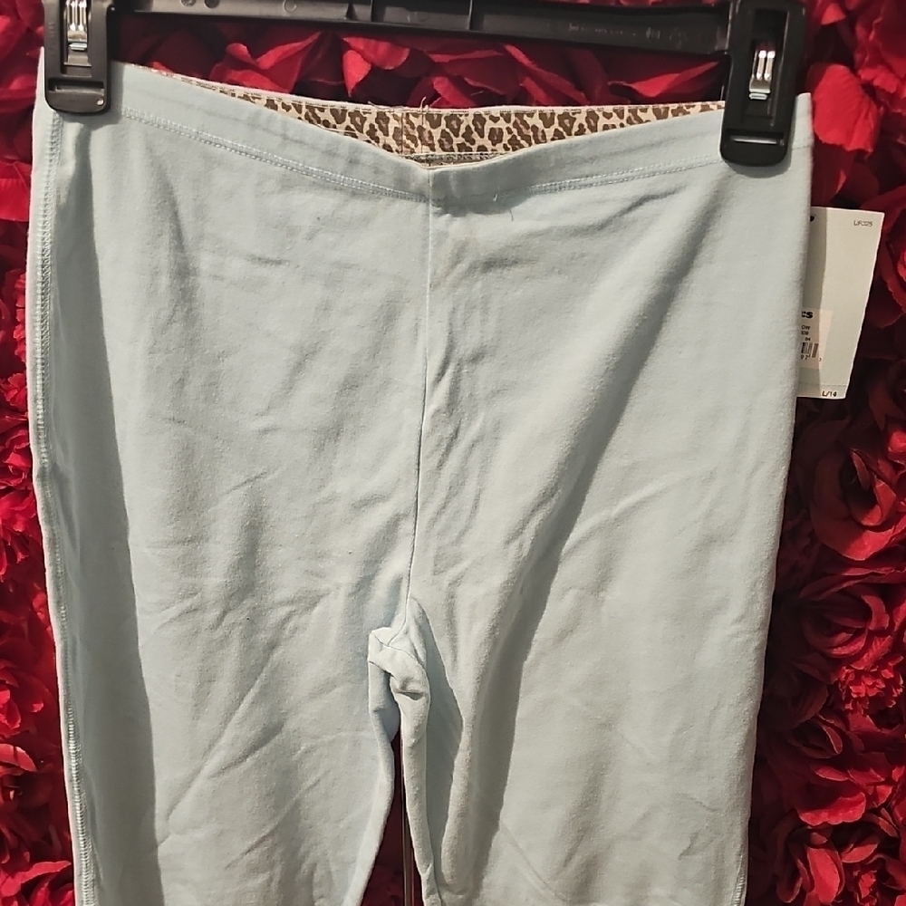 SO NWT Girls LIght Blue Silver Gem Accent Leggings Size 14